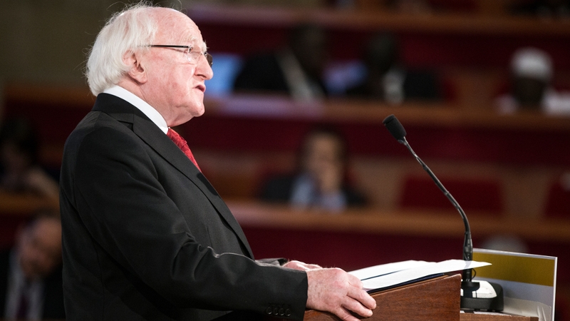 President Higgins was speaking at the Summit of Conscience organised by French President Francois Hollande
