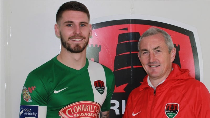 Stephen Folan with manager John Caulfield
