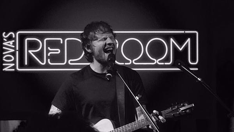 Sheeran onstage in Whelan's Photo courtesy of Warner Music Ireland's Twitter page