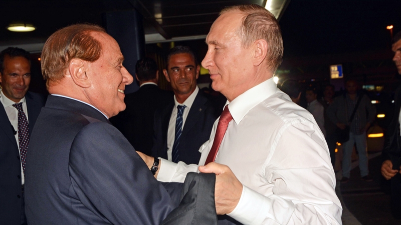 Silvio Berlusconi welcomes Vladimir Putin to Rome in 2012