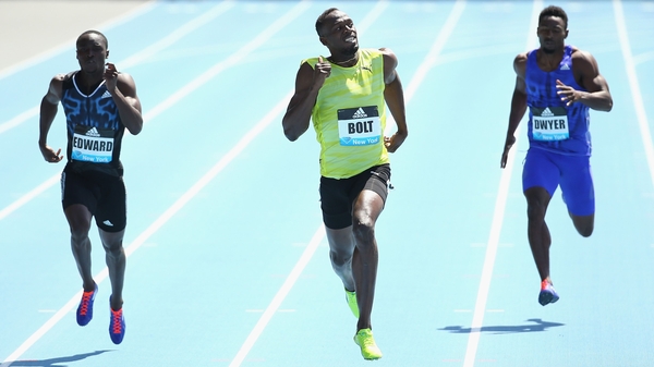 Usain Bolt in action in June