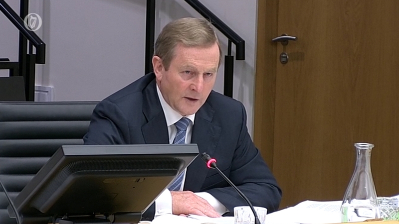 Enda Kenny appeared before the inquiry this morning to outline Fine Gael's response to the crisis.