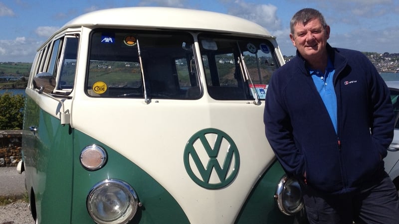 John Creedon with the vintage VW van that took him around Ireland for the RTÉ One series Creedons' Epic East and Creedon's Wild Atlantic Way