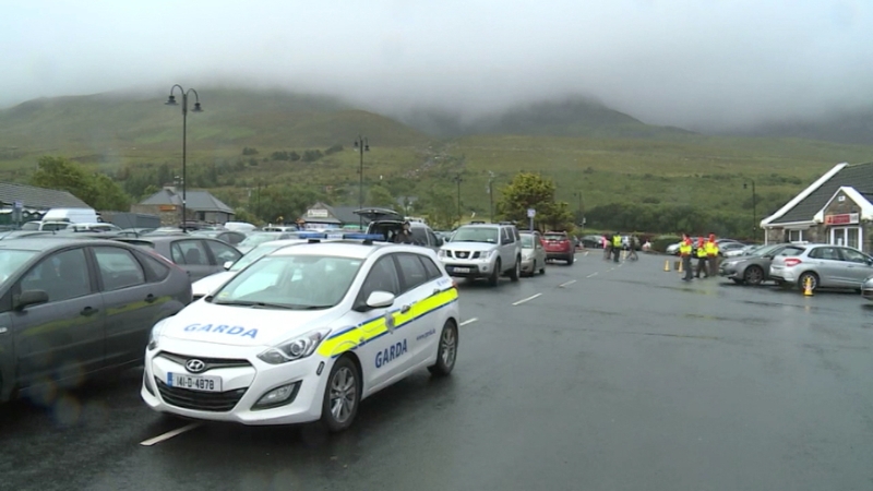 High winds and rain caused damage to the medical tents and structures at the top of Croagh Patrick