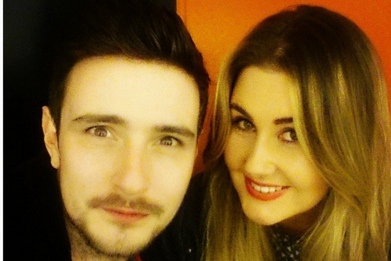Kodaline's Jason Boland with his fiancée, Etaoin Corr