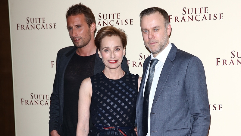 Saul Dibb (right) with Suite Française stars Kristin Scott Thomas and Matthias Schoenaerts
