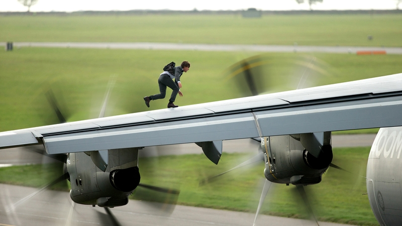 Cruise in a scene from Mission Impossible Rogue Nation