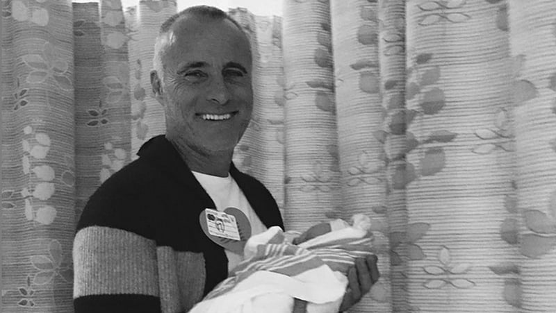 The couple's son, Sean Fionn Murphy, was born in Los Angeles on Wednesday July 22, weighing 7½ pounds Photo copyright: Timothy V Murphy, Instagram