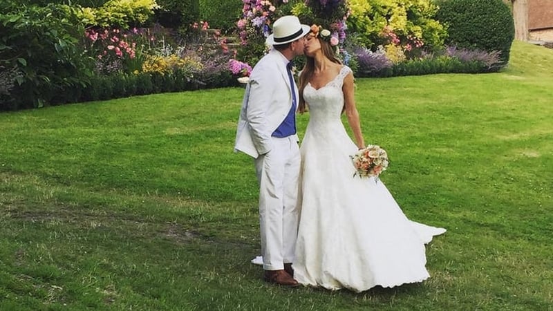 Jacqui Ainsley posts wedding photo with the caption: "Happiest day of my life"