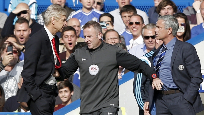 Arsene Wenger and Jose Mourinho had a shoving match last season