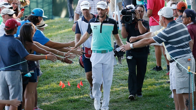 Troy Merritt on his way to the 18th and victory