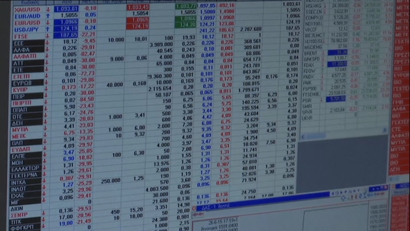 Greek bank shares comprise 20% of the bourse dropped 30%