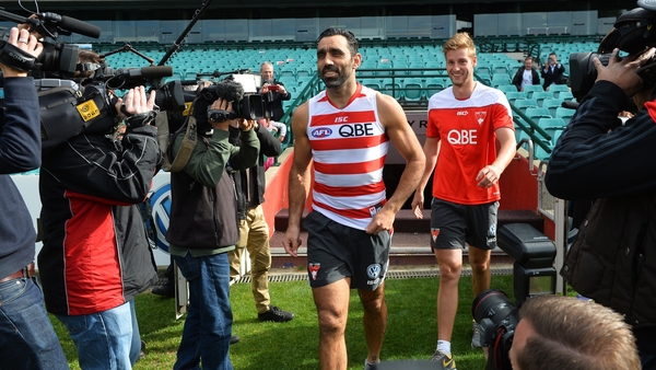 Adam Goodes returns to training in Sydney
