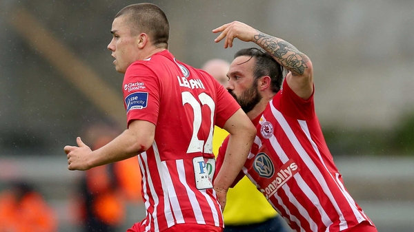 Raffaele Cretaro (R) was on target for Sligo Rovers