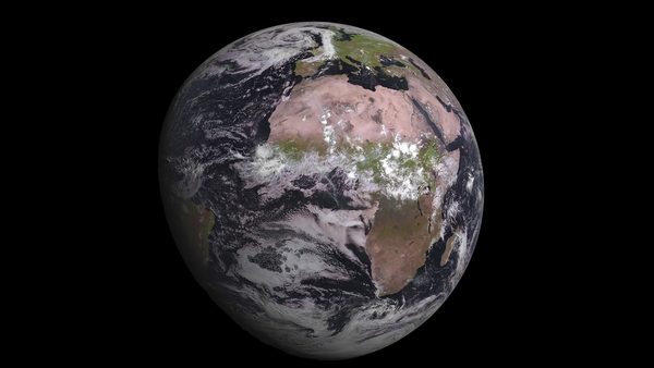 Earth captured by the Spinning Enhanced Visible and Infrared Imager instrument on MSG-4 (Pic: EPA)
