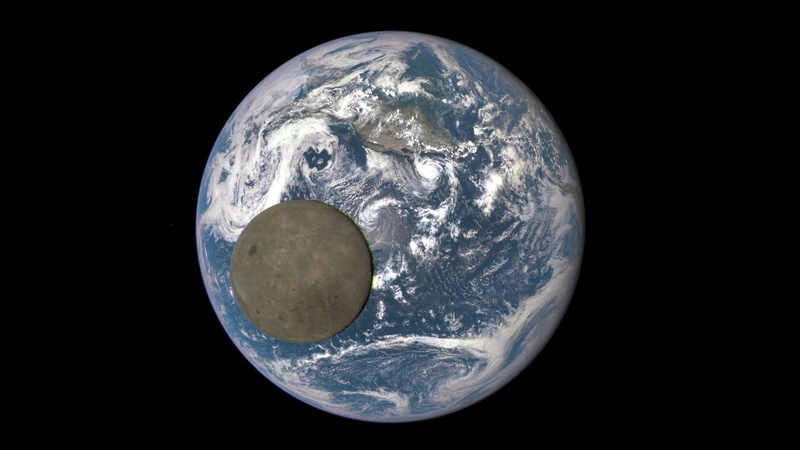 The image was produced by NASA's EPIC device