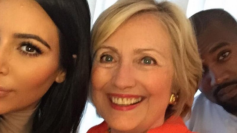 Kardashian West had tweeted earlier in the day that she was attending an event with Clinton Photo copyright: Kim Kardashian West, Instagram