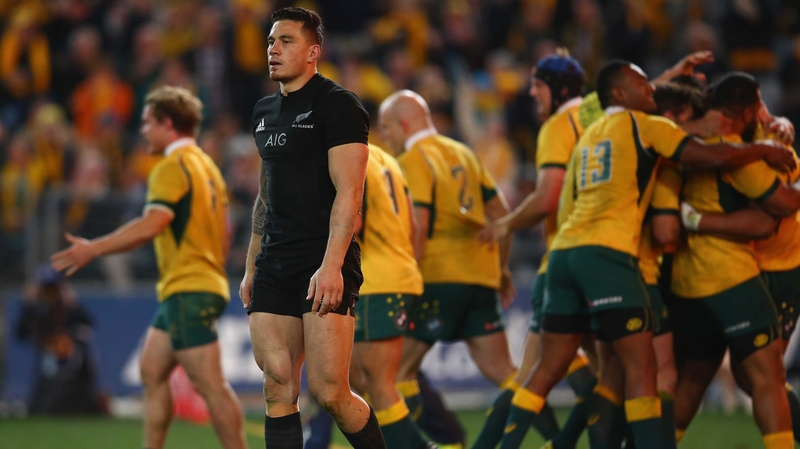 Sonny Bill Williams looks dejected as Australia celebrate