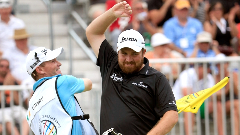 Shane Lowry celebrates his victory at the 2015 Bridgestone Invitational