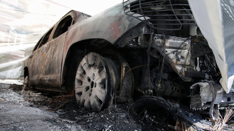 Several vehicles belonging to the Organization for Security and Co-operation in Europe were burnt out in Donetsk yesterday