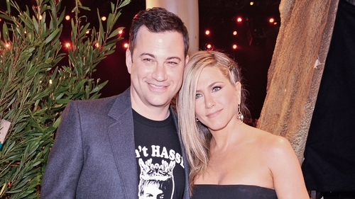 Jimmy Kimmel and Jennifer Aniston