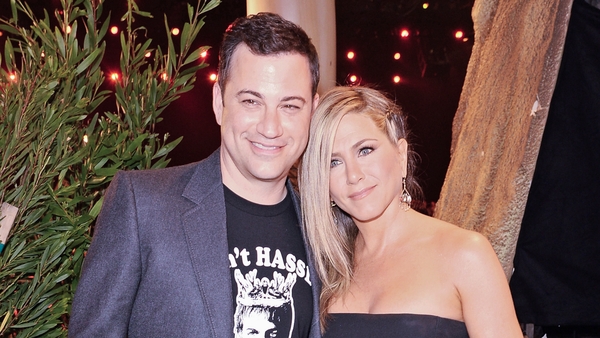 Jimmy Kimmel and Jennifer Aniston