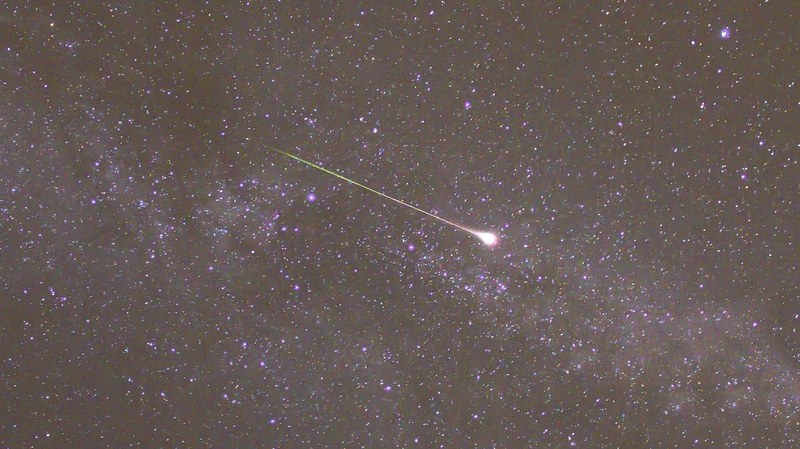 The Perseid meteor shower pictured over Wicklow in 2015