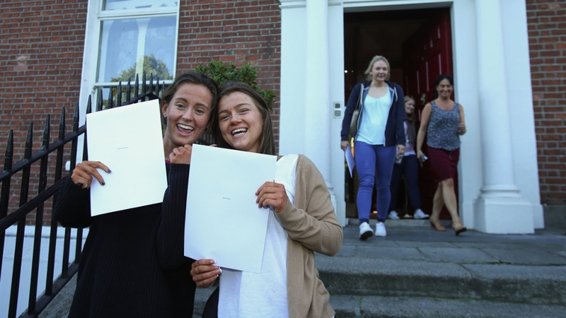 Katie McGuinness and Sian Walton collected their results from Loreto College