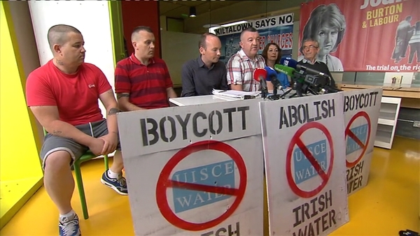 A number of Jobstown residents gathered at a news conference this morning