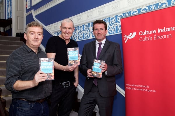 Jim Culleton (Director, Underneath) Pat Kinevane (Actor, Underneath) and Minister Aodhán Ó Ríordáin