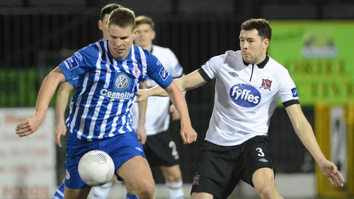 Morten Nielsen (left) in action for Sligo Rovers earlier this season