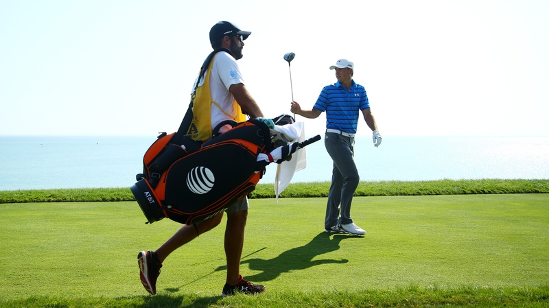 Jordan Spieth is three shots off the pace at Whistling Straits