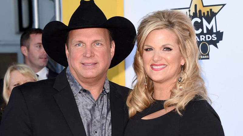 Garth Brooks and Trisha Yearwood pictured at the 50th Country Music Academy awards in April