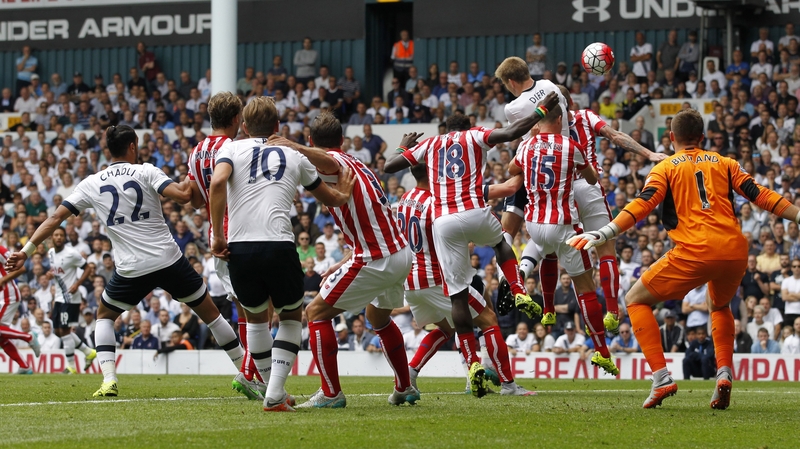 Tottenham Hotspur's Eric Dier headed the London side ahead in the first half
