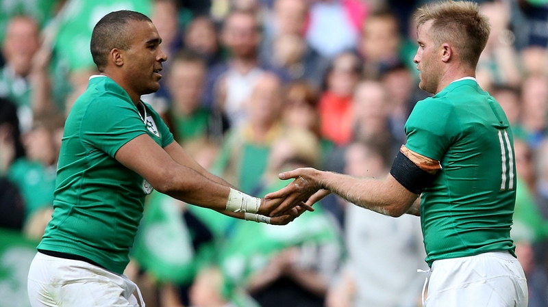 Simon Zebo and Luke Fitzgerald both scored tries