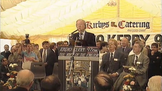Charles J Haughey launches Radio Kerry