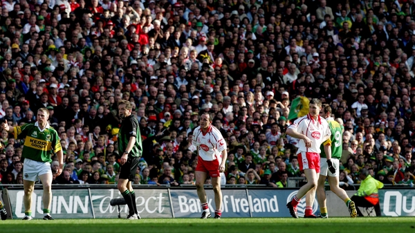A shot of the 2005 All-Ireland final between Kerry and Tyrone