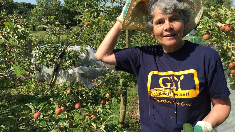 Ursula Lewis - a happy member of Grow It Yourself (GIY) Sandymount