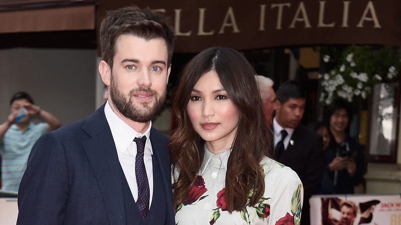 Jack Whitehall and girlfriend Gemma Chan at the London premiere of The Bad Education Movie