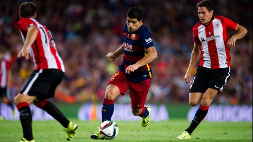 Luis Suarez scored the only goal of the game in the 54th minute at the San Mames