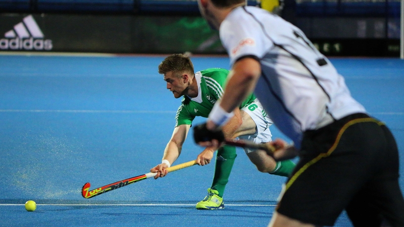 Ireland's Shane O’Donoghue in action against Germany