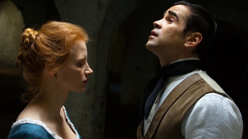 Jessica Chastain and Colin Farrell in Miss Julie