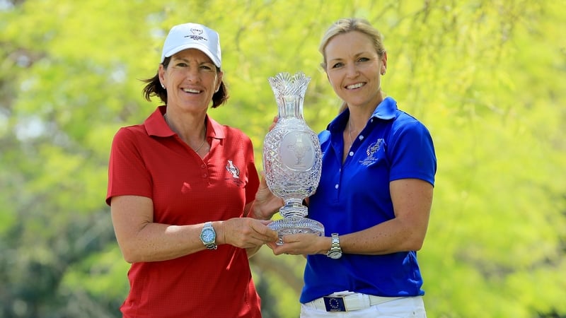 Juli Inkster (left) will captain the USA against Carin Koch's (right) European team