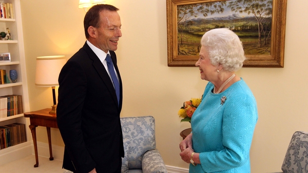 Then opposition leader Tony Abbott meeting Queen Elizabeth II in 2011
