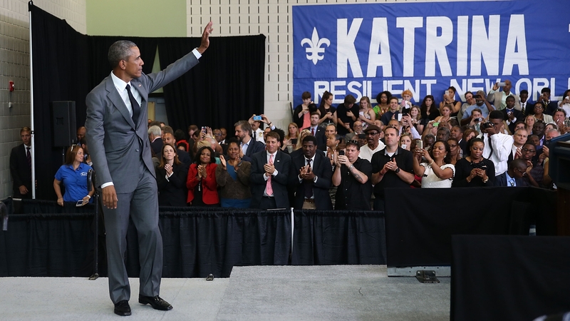 As a presidential candidate in 2008, Barack Obama criticised the handling of the aftermath of the storm