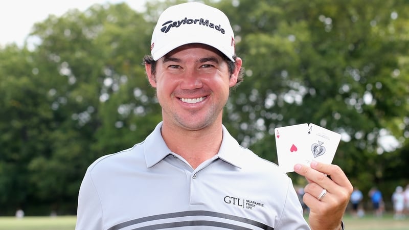 Harman sunk an ace on the third and then repeated the feat on the 14th