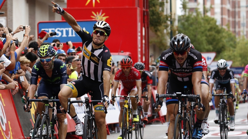 Kristian Sparagli outsprinted German John Degenkolb to claim his first professional victory