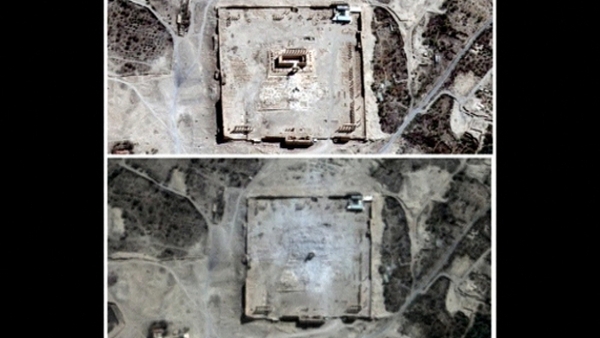 The destruction of the Temple of Bel in Palmyra