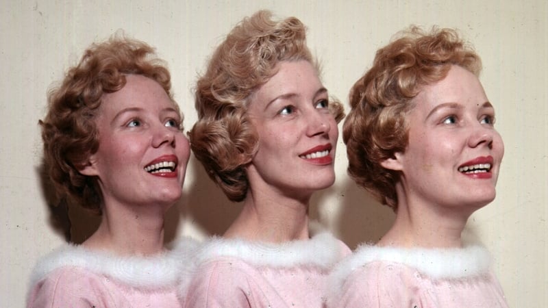 Joy Beverley (centre) with twin sisters Teddie and Babs