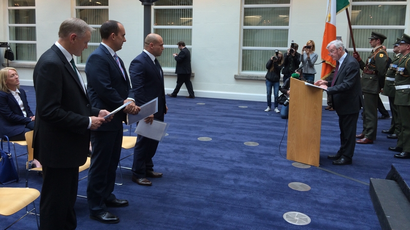 The citizenship ceremony took place today in Dublin city centre